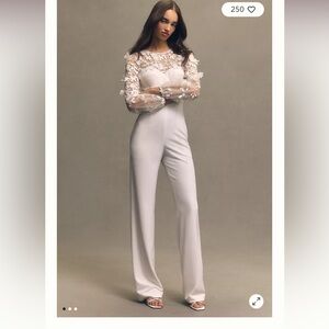 Dress the Population Mila Long-Sleeve Wide-Leg Jumpsuit lowest price no offers